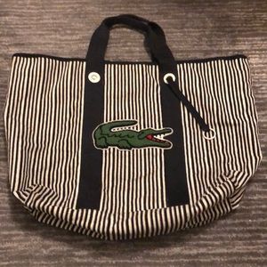 Lacoste Summer Terry large striped bag